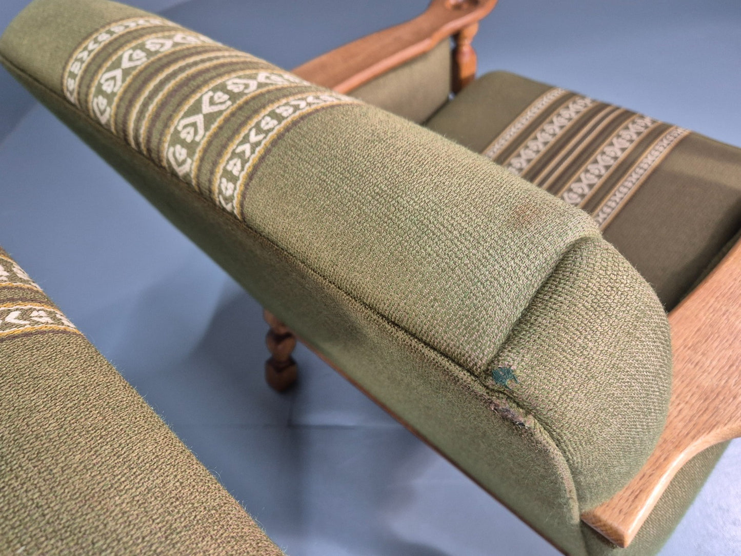 2 Kjaernulf Lounge Chairs Retro 1970s Green Light Oak Retro EB10750 VCLO13