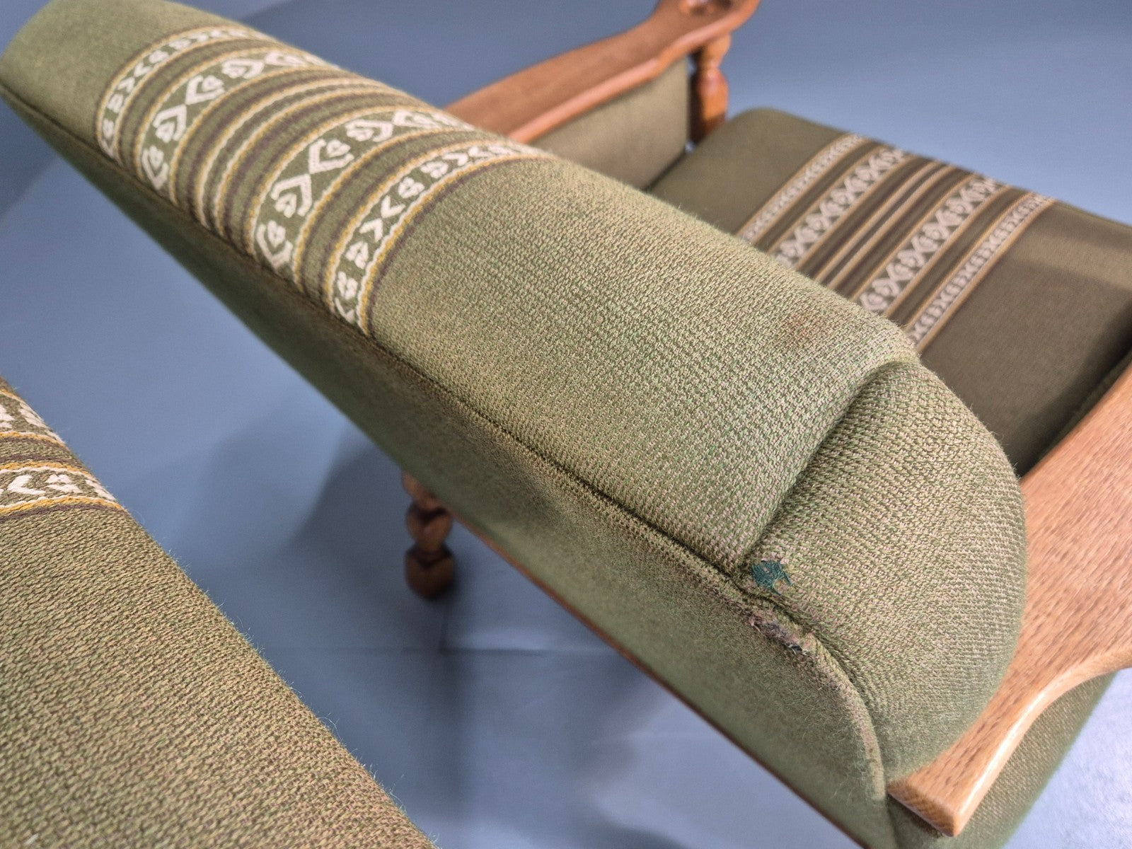 2 Kjaernulf Lounge Chairs Retro 1970s Green Light Oak Retro EB10750 VCLO13