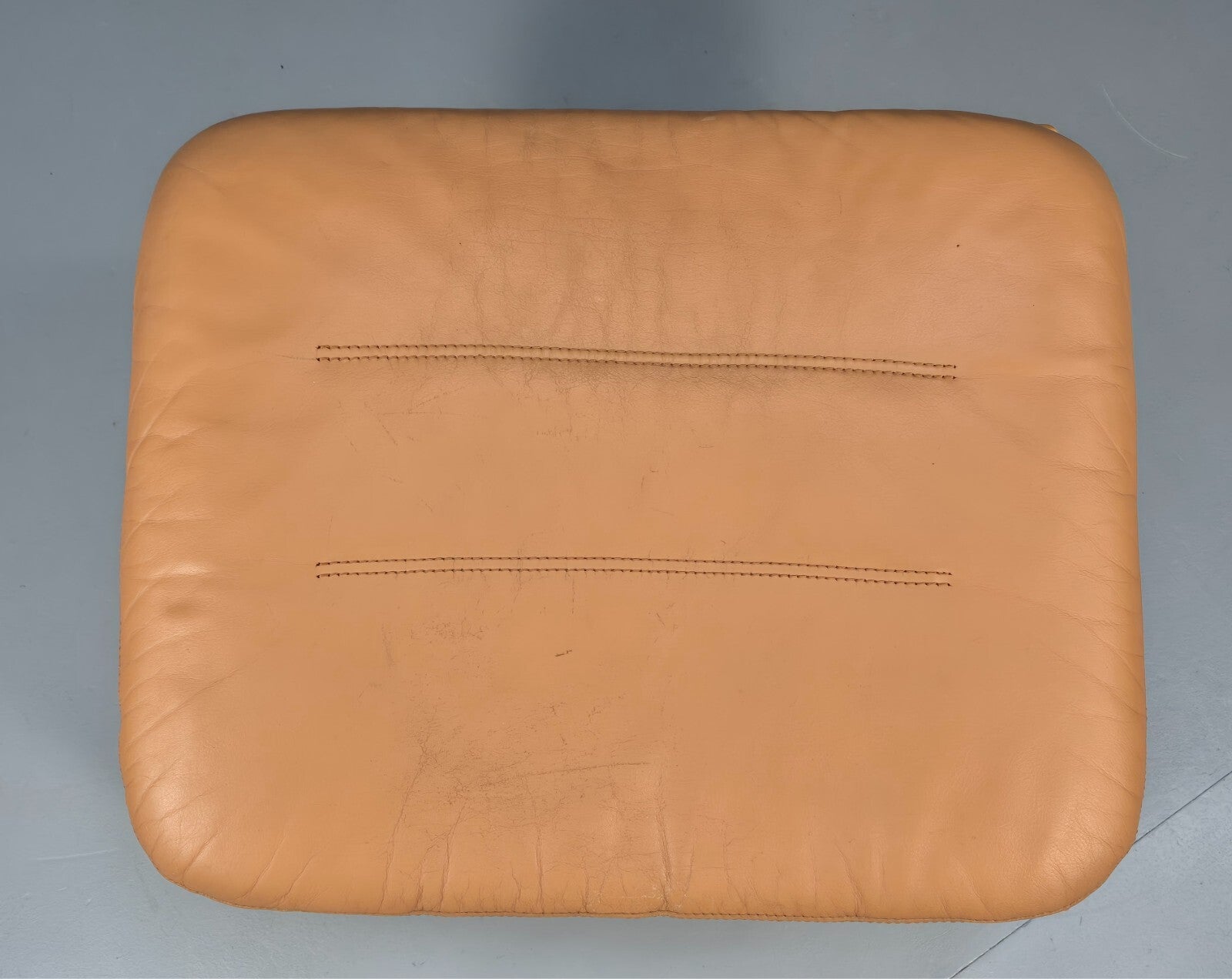 Vintage Danish Skippers Apollo Range Footstool Tan Leather Retro EB9783 MFOO - UKDK FURNITURE