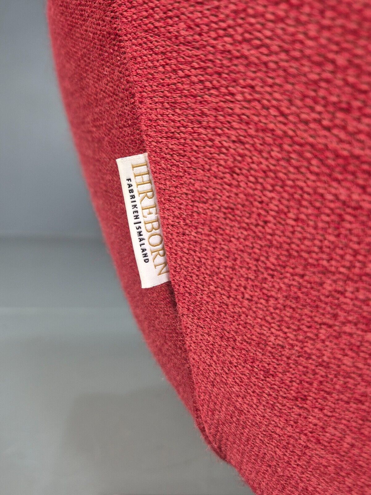 Vintage Swedish Swivel Chair Red Wool Ihreborn 1970s Retro EB7900 MSWI - UKDK FURNITURE