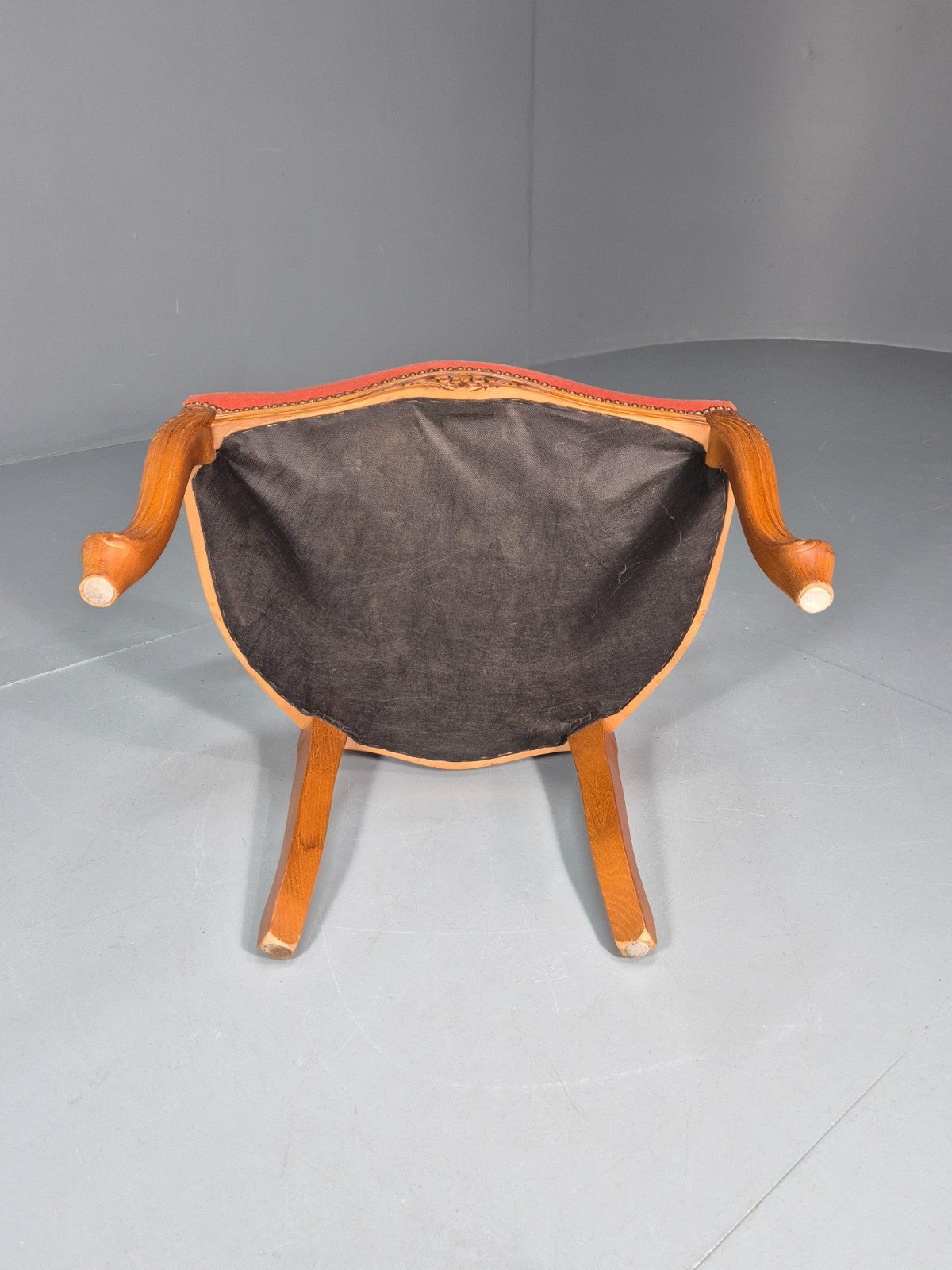 Vintage Rococo Lounge Chair Danish 1970s Reproduction Salmon Pink EB10986 VCLO10