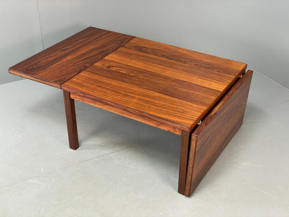 Vintage Danish Coffee Table Square Drop Leaf Extending Gansø Mobler EB10676 MWOO11