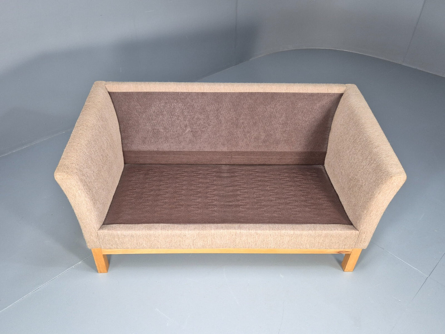 Vintage Danish Mid Century 2 Seat Sofa Beige Wool 1970s EB9668 M2SS - UKDK FURNITURE