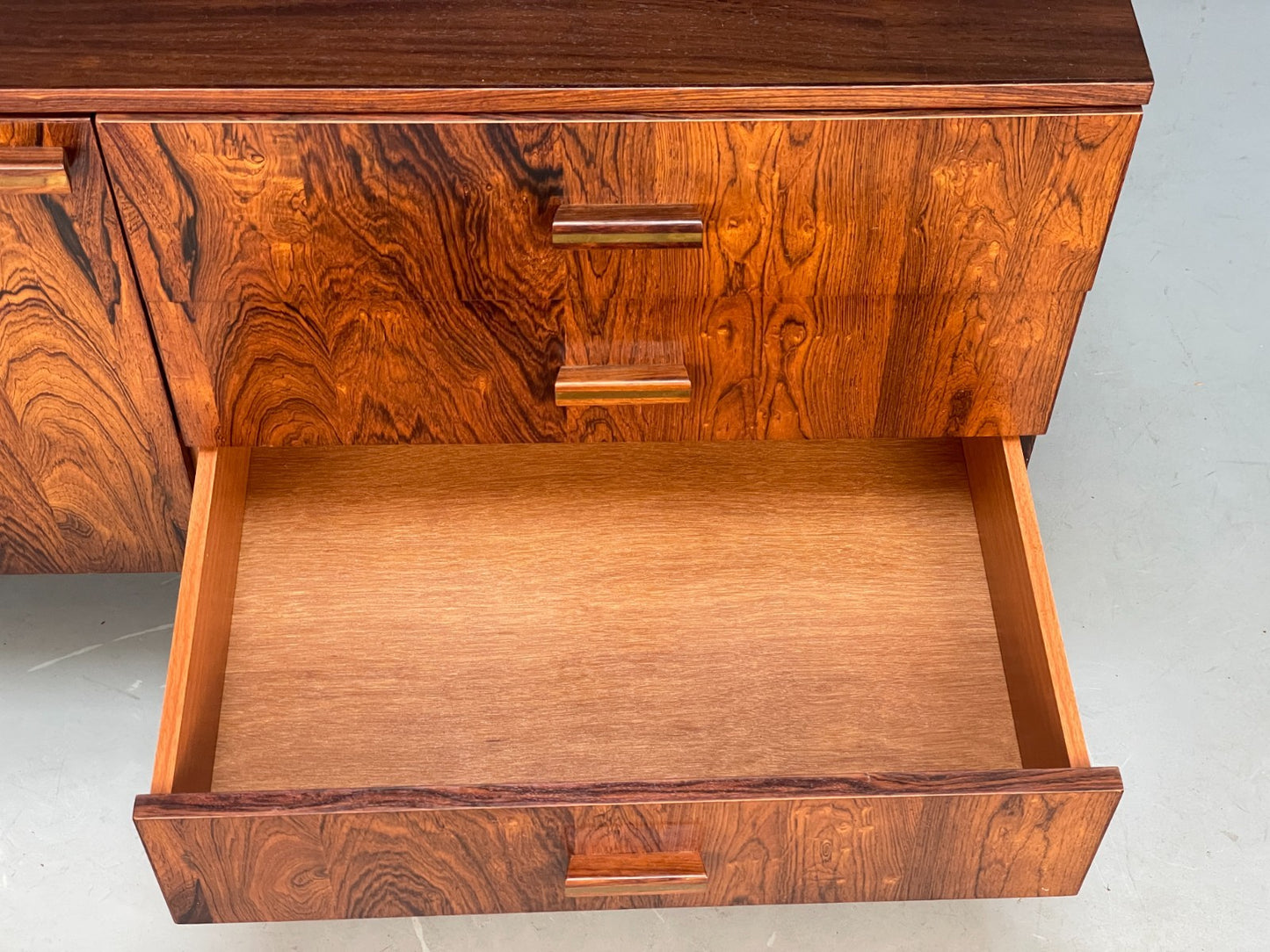 Vintage Danish Sideboard 1970s Mid Century Style Shelving Drawers EB8828 MWOO13