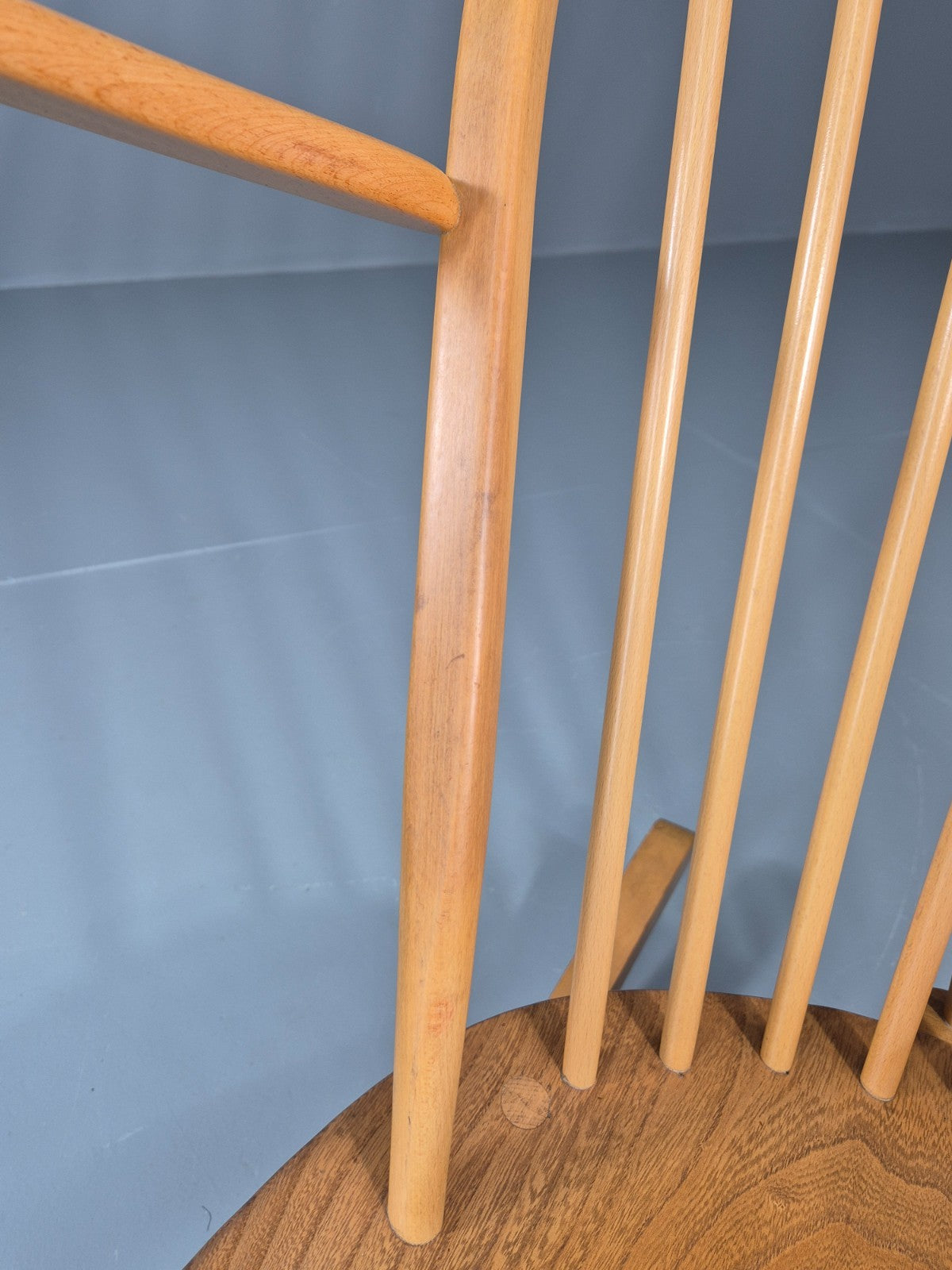 Vintage Ercol Rocking Chair Model 315 Grandfather Chair Blonde Wood EB11273 MNOR12