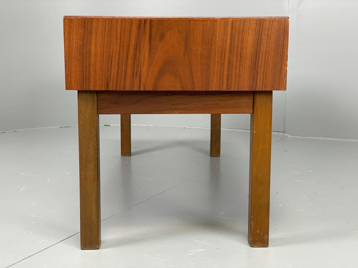 Vintage Teak Side Table With Drawers 1960s Mid Century EB11200 MWOO14