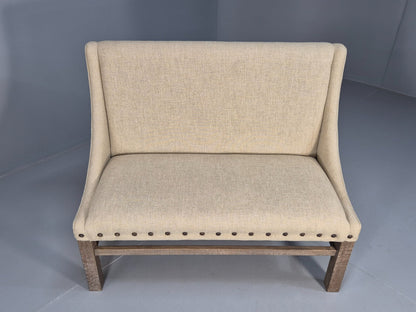 Vintage Danish 2 Seat Sofa Classic Antique Style Modern Cream Wool EB9587 V2SS - UKDK FURNITURE