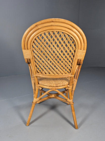 Vintage Cane Rattan Armchair 1980s Retro EB9685 VBER - UKDK FURNITURE