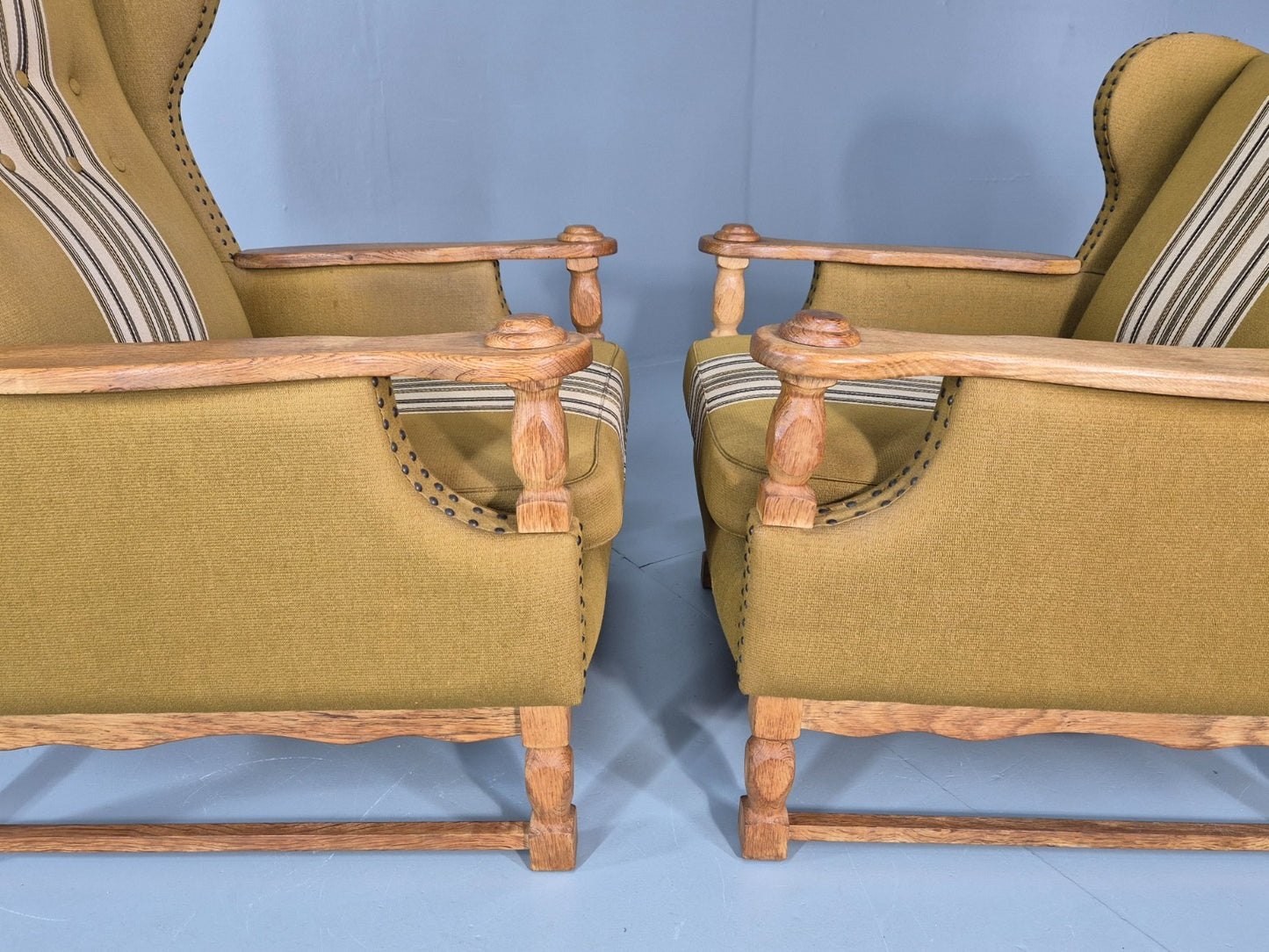 Kjaernulf Style high and Low Back Lounge Chairs 1970s Denmark Retro EB11310 MNOR22