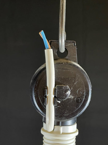 Mid Century Pendant Light Danish White Aluminium Pleated MCM Retro EB5087 LCLW15