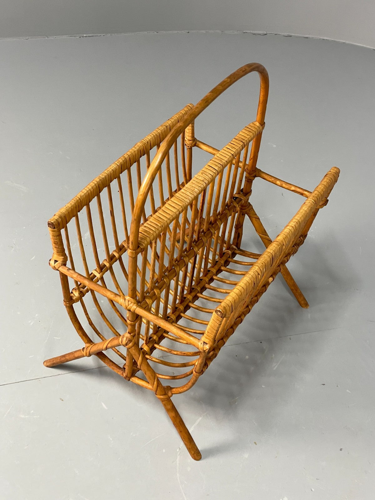 Vintage Bamboo Magazine Rack 1960s Danish Design Retro EB10827 MWOO4