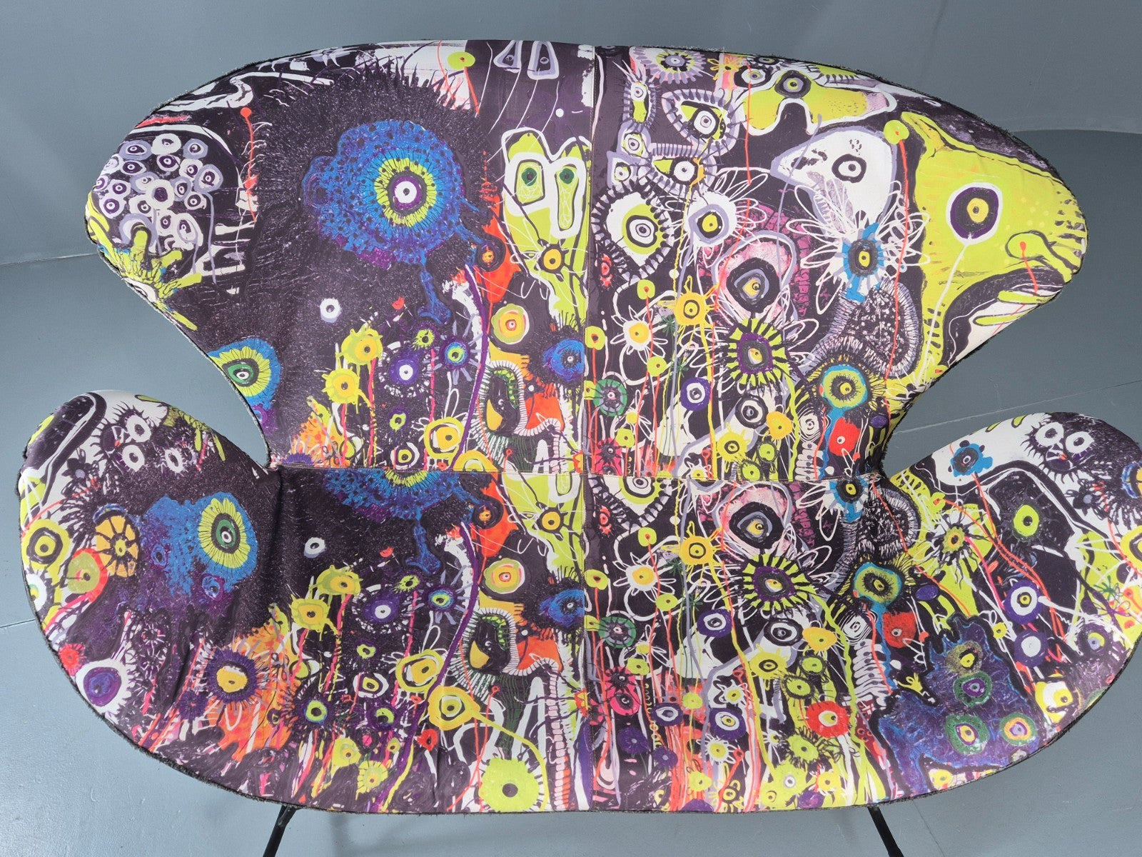 2 Seater Rocking Sofa by Sinnerup Denmark Abstract Colourful Cover EB11369 M2SS5