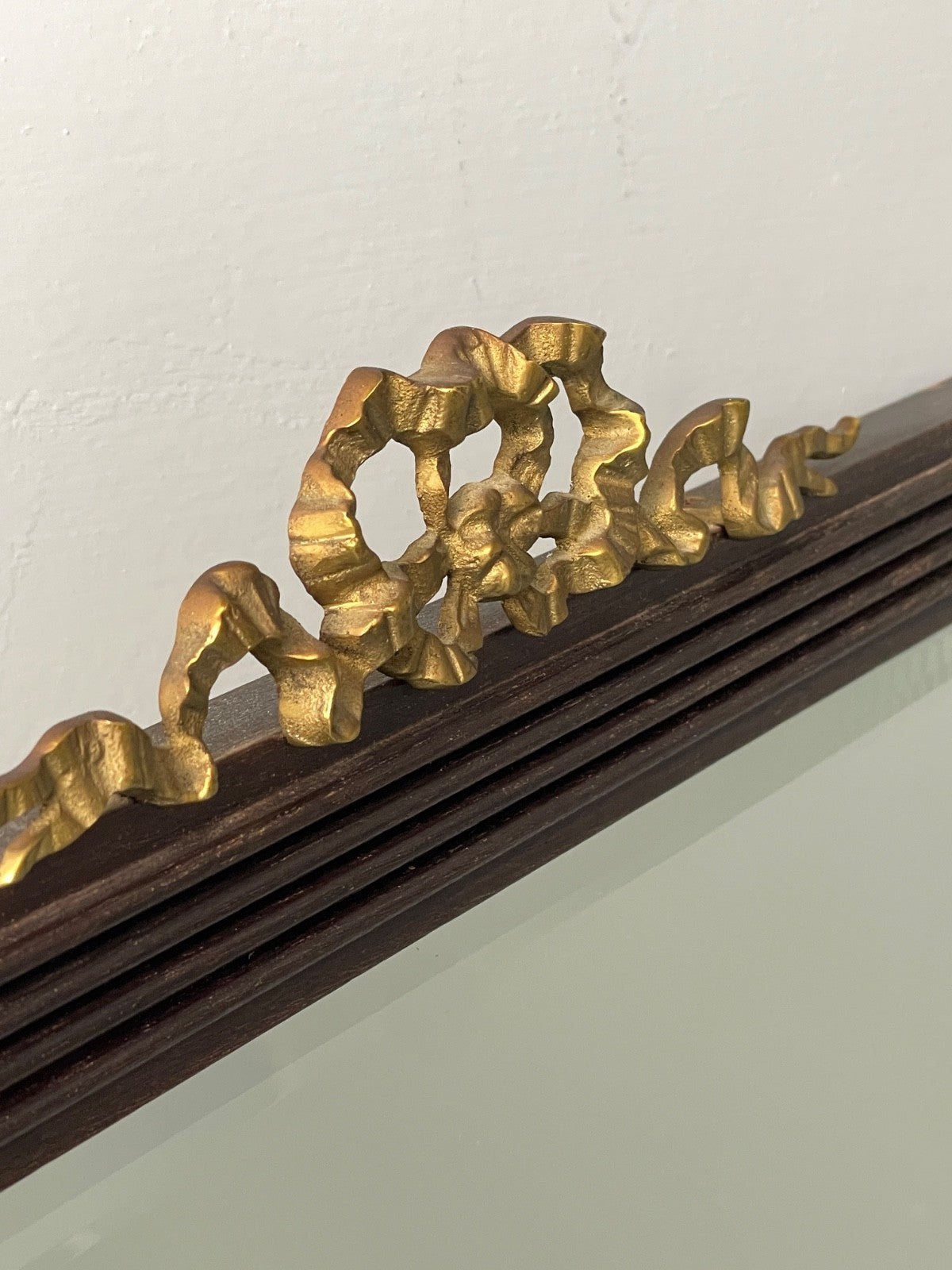 Vintage Mahogany Wall Mirror Regency Style Brass Detailing EB11052 MWOO9