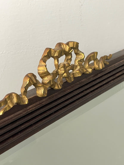 Vintage Mahogany Wall Mirror Regency Style Brass Detailing EB11052 MWOO9