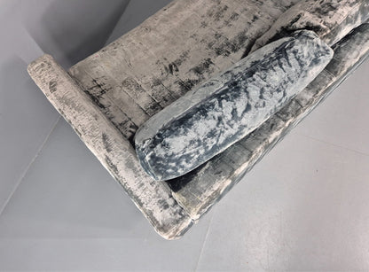Huge 4 Seater Settee Turquoise Velvet ex Hotel Modern Design Retro EB11608 M4SS22