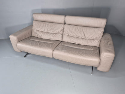 Stressless Stella 3 Seat Settee In Grey Leather Modern Ekornes EB11476 M3ss6