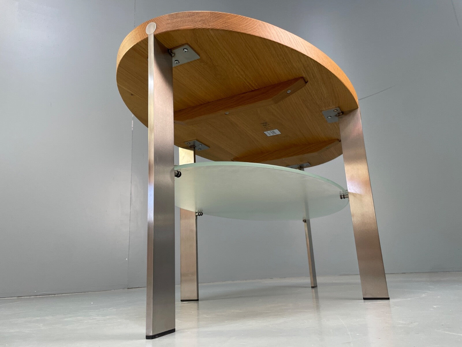 Danish Oval Coffee Table Oak Steel Designed By Ebbe Gehl Naver EB9509 MWOO - UKDK FURNITURE