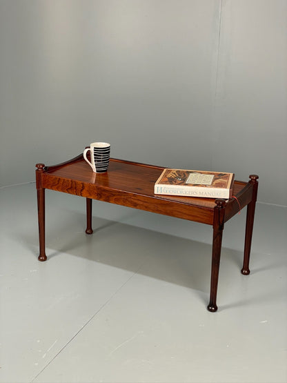 Vintage Danish Side Table - 1960s Mid Century Dark Wood EB10834 MWOO1