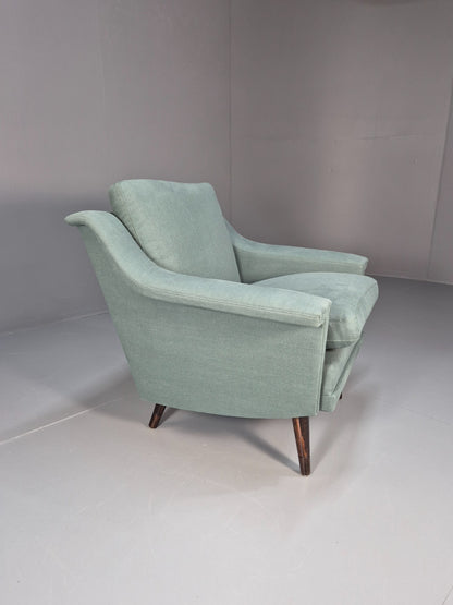 Vintage Danish Lounge Chair New Upholstery 1960s Retro EB6538 MNOR10