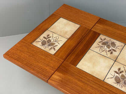 Vintage Teak Dining Table Tile Topped Danish Drop Leaf 1980s EB11563 MWOO3