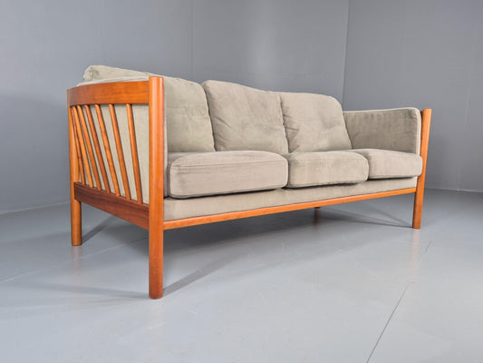 Vintage 3 Seat Settee Mid Century Danish Design Beech Wood Frame EB10553 M2SS1