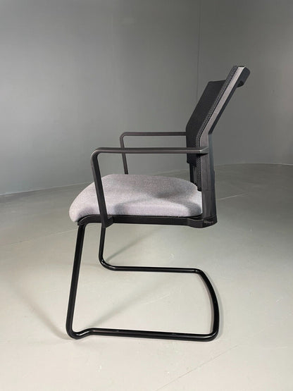 Vintage Task Chair Black and Grey Moventi Coz Cantilever EB6831 MNOR - UKDK FURNITURE