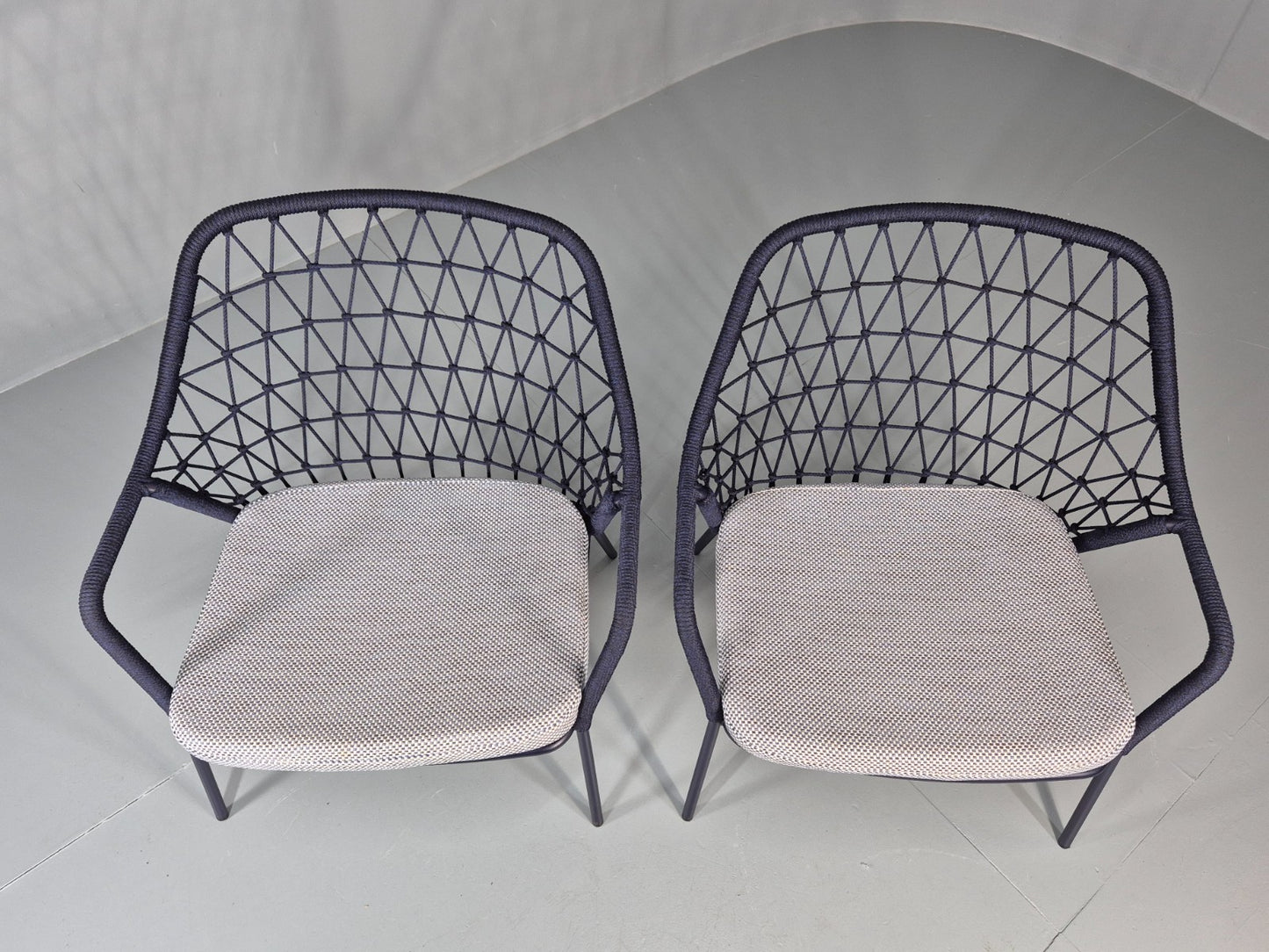 2 Pedrali 3679 Chairs Model Panarea Blue and Grey Modern Design EB11427 MNOR8