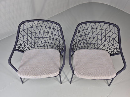 2 Pedrali 3679 Chairs Model Panarea Blue and Grey Modern Design EB11427 MNOR8