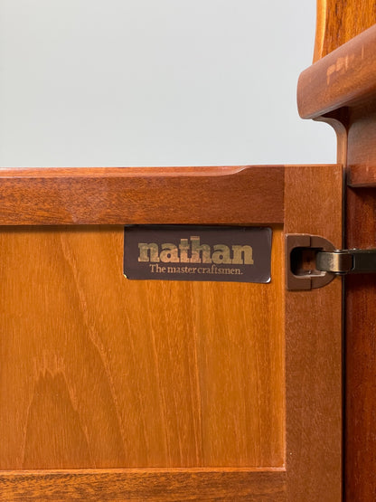 Vintage Nathan Bedside Cabinet Teak 1970s Retro Squares Design EB11557 MWOO4