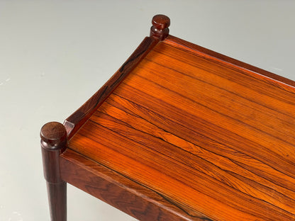 Vintage Danish Side Table - 1960s Mid Century Dark Wood EB10834 MWOO6