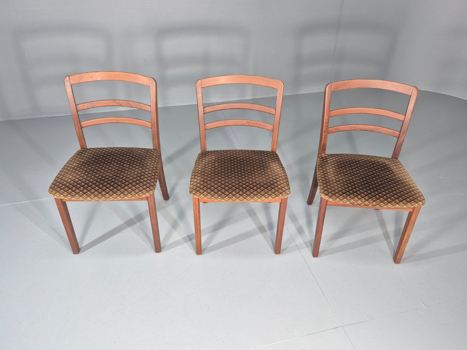 3 G Plan Dining Chairs Teak Frame Original Upholstery 1970s Retro  EB11573 MDIN2