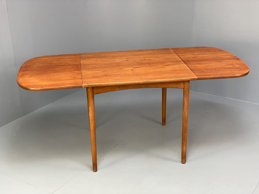 Vintage Teak Extending Dining Table Drop Leaf Beech Mid Century EB9813 MWOO - UKDK FURNITURE