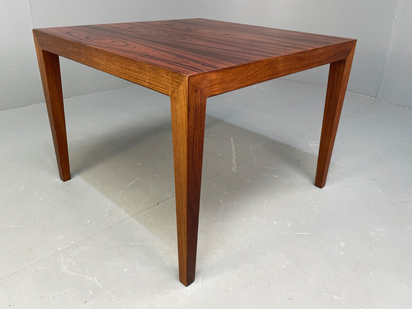 Vintage Danish Square Coffee Table By Haslev Retro 1960s Darkwood EB8801 MWOO - UKDK FURNITURE