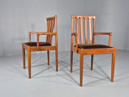 2 Vintage Meredew Teak Dining Chairs 1970s Retro Mid Century Design EB11767 MDIN1