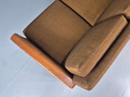 Vintage 3 Seater Sofa 1960s Knut Saeter Vatne Mobler Green Gold EB11078 M3SS18