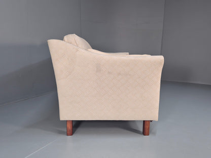 Vintage 2 Seater Sofa Retro Danish Cream Patterned Fabric EB10516 M2SS13