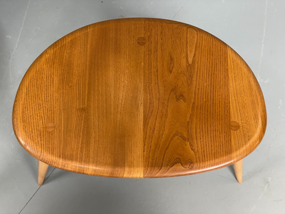 Ercol Pebble Nesting Tables Blonde Elm 1960s Mid Century Side Table EB11689 MWOO5