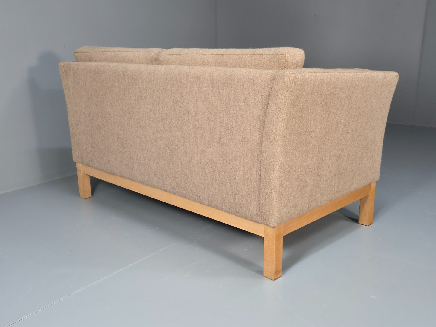Vintage Danish Mid Century 2 Seat Sofa Beige Wool 1970s EB9668 M2SS - UKDK FURNITURE