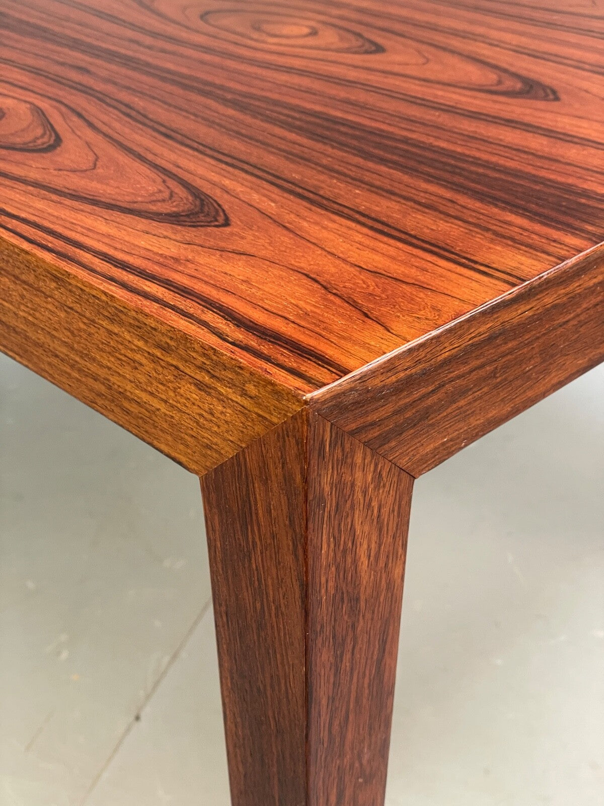 Vintage Danish Square Coffee Table By Haslev Retro 1960s Darkwood EB8801 MWOO - UKDK FURNITURE