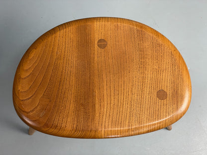 Ercol Pebble Nesting Tables Blonde Elm 1960s Mid Century Side Table EB11689 MWOO4