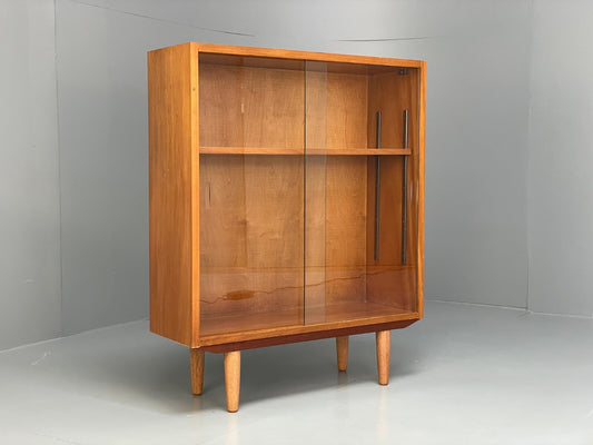 Vintage Teak Glazed Bookcase By Criterion 1960s Mid Century EB9818 MWOO - UKDK FURNITURE
