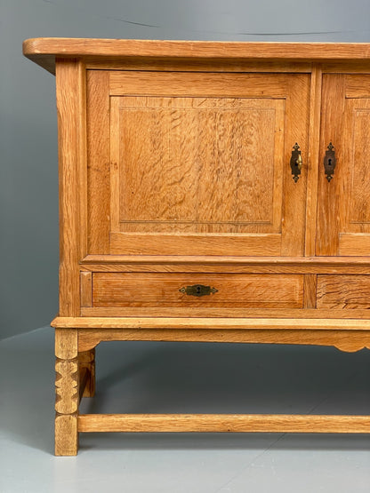 Vintage Solid Oak Sideboard - Henning Kjaernulf Style Danish 1970s EB10826 MWOO3