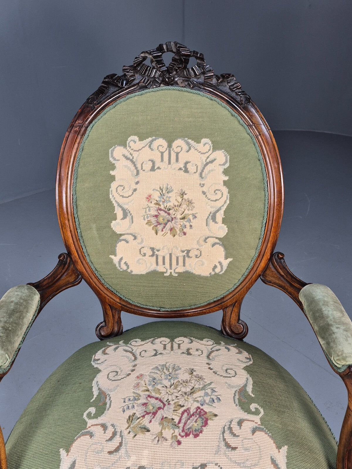 Vintage Danish Fauteuil Rococo French Style 1900s Revival Antique EB9601 VCAR - UKDK FURNITURE