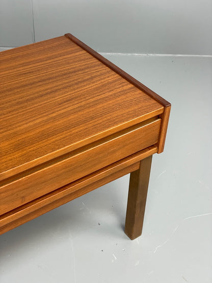 Vintage Teak Side Table With Drawers 1960s Mid Century EB11200 MWOO6
