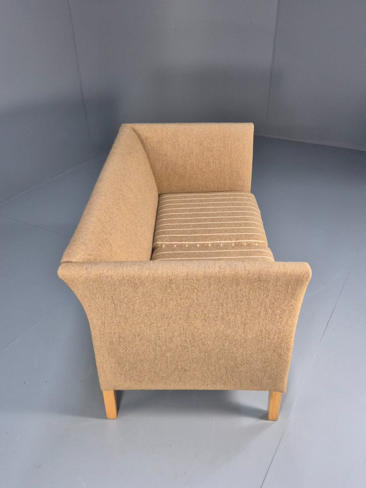 Vintage Danish 2 Seat Sofa Mid Century Beige Wool 1970s Retro EB9641 M2SS - UKDK FURNITURE