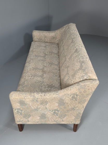 Vintage Danish Floral Upholstered 3 Seat Classic Mid Century Sofa EB9583 M3SS - UKDK FURNITURE