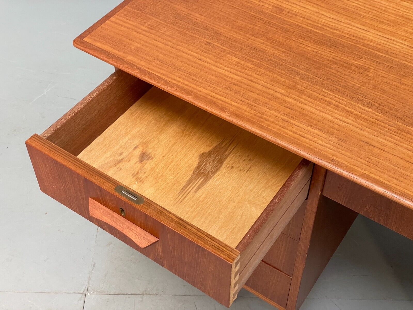 Vintage Danish Teak Desk With Drawers Shelving Mid Century Style EB9125 MWOO - UKDK FURNITURE