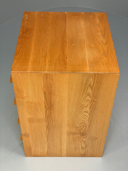 Solid Ash Chest Of Drawers With Mid Century Styled Handles EB9725 MWOO - UKDK FURNITURE