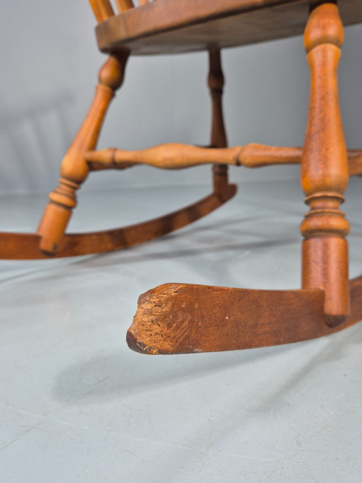 Vintage Rocking Chair Danish Windsor in Beech 1930s EB10760 VWOO12