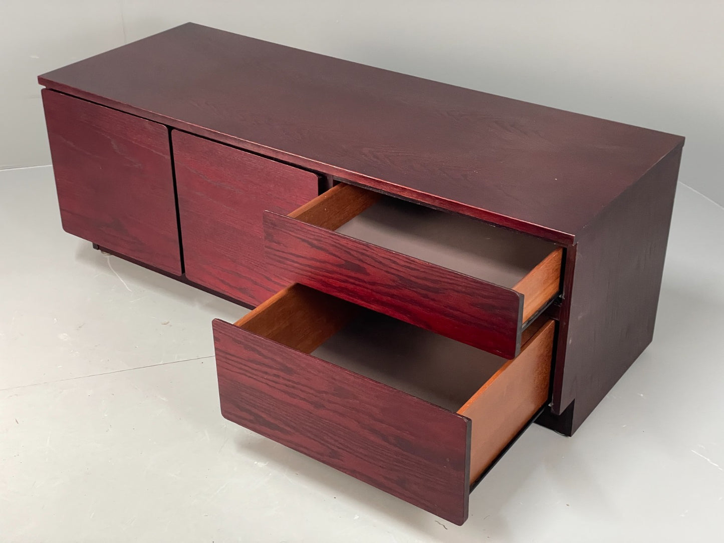 Vintage Low Oak Sideboard Drawers Beaver & Tapley 1980s Tv Unit EB11540 MWOO6